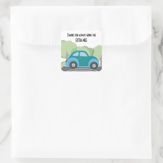 感謝していマイル行く スクエアシール (バッグ)