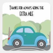 感謝していマイル行く スクエアシール (正面)