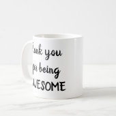 感謝していマグをして素晴らし コーヒーマグカップ (正面左)