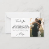 感謝していミニマルな手結婚跡の写真 ノートカード (正面)