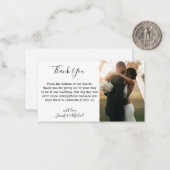 感謝していミニマルな手結婚跡の写真 ノートカード (正面/裏面インサイチュ)