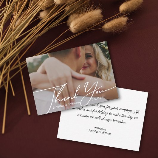 感謝していミニマル君の写真結婚は ノートカード