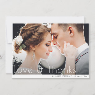 感謝していミニマル結婚カード サンキューカード