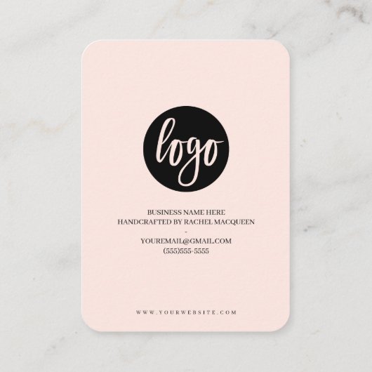 感謝していミニマルGazle Script Customer Thank You 名刺 (裏面)