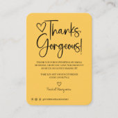 感謝していミニマルGazle Script Customer Thank You 名刺 (正面)