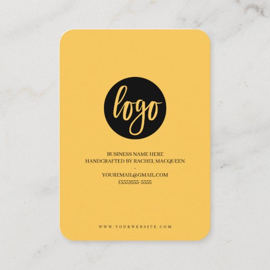 感謝していミニマルGazle Script Customer Thank You 名刺 (裏面)