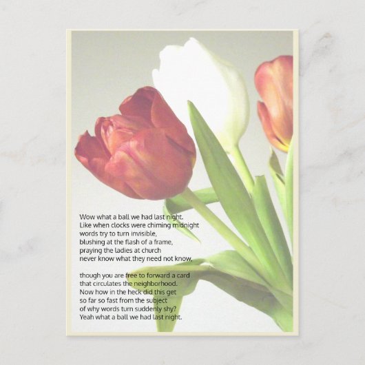 感謝していメッセージ ポストカード (正面)