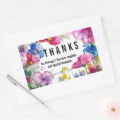 感謝してい🌻💗🌹メドウ開花コレクション 長方形シール (封筒)