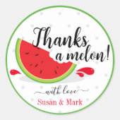 感謝していメロンありがとうラベル ラウンドシール (正面)
