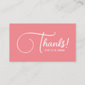 感謝していモダンご注文のエレガントテンプレート 名刺 (正面)