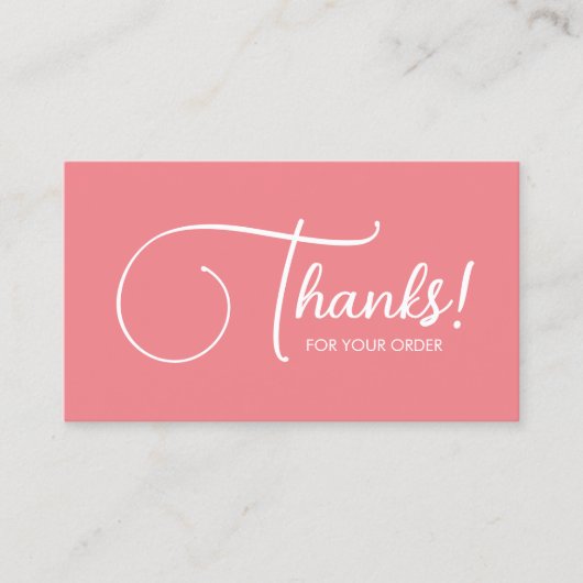 感謝していモダンご注文のエレガントテンプレート 名刺 (正面)