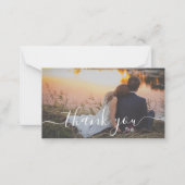 感謝していモダンの写真結婚の手書き ノートカード (正面)