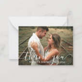 感謝していモダンの写真結婚の脚本 ノートカード (正面)