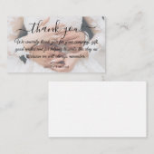 感謝していモダンの手結婚跡 ノートカード (正面/裏面)