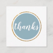 感謝していモダンはスポットカラーの台本 スクエア名刺 (正面)