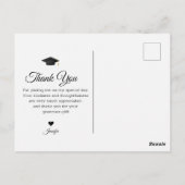 感謝していモダンは写真の卒業 ポストカード (裏面)