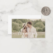 感謝していモダンは結婚、フォトノートカード ノートカード (正面/裏面インサイチュ)