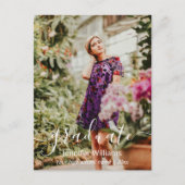 感謝していモダンは2枚の写真を手書き入力 ポストカード (正面)