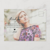 感謝していモダンは2枚の写真を手書き入力 ポストカード (裏面)