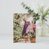 感謝していモダンは2枚の写真を手書き入力 ポストカード (スタンド正面)