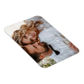 感謝していモダンは、シックな手書き結婚写真 マグネット (右側)