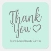 感謝していモダンはMint Greenのブミニマルラシ スクエアシール (正面)