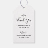 感謝していモダンギフトラベルシンプル植物結婚薬 ギフトタグ (正面)