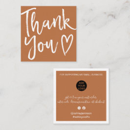 感謝していモダン台詞の順序はミニマルterracotta スクエア名刺