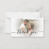 感謝していモダン書結婚の写真 ノートカード (正面)