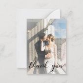 感謝していモダン書結婚の写真 ノートカード (正面)