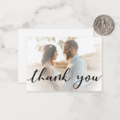 感謝していモダン書結婚の色あせた写真 ノートカード (正面/裏面インサイチュ)