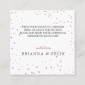 感謝していモダン結婚君のバラサンキューカード エンクロージャーカード (裏面)