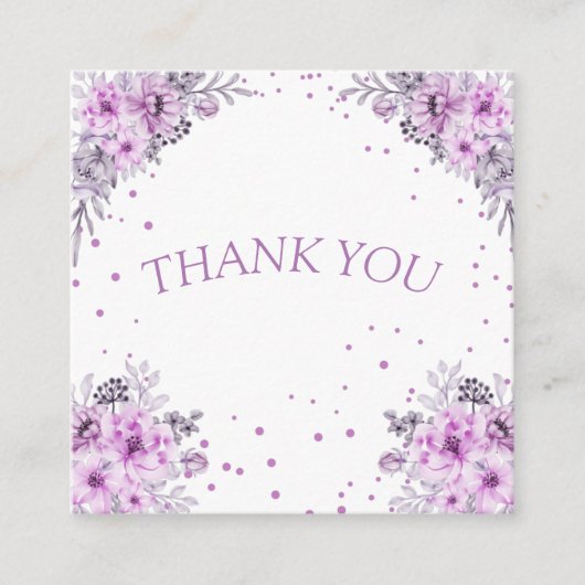 感謝していモダン結婚君のバラサンキューカード エンクロージャーカード (正面)