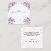 感謝していモダン結婚君のバラサンキューカード エンクロージャーカード (正面/裏面)