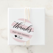 感謝していモダン黒のスクリプ淡い色のトのピストライプンク フェイバータグ (インサイチュ)