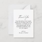 感謝していモダン5枚の写真のコラージュ結婚の ノートカード (裏面)