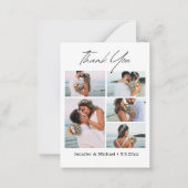 感謝していモダン5枚の写真のコラージュ結婚の ノートカード (正面)