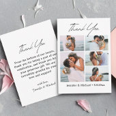感謝していモダン5枚の写真のコラージュ結婚の ノートカード