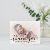 感謝していモダン、台本生まれたばかりのの赤ん坊の写真 ポストカード (スタンド正面)