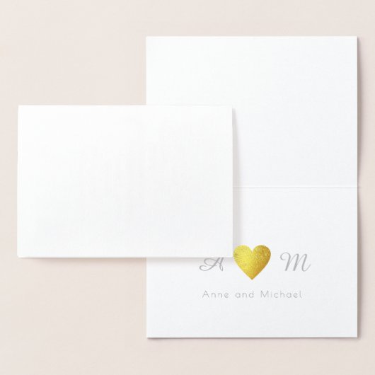 感謝していモノグラムの結婚の 箔カード (ディスプレー)