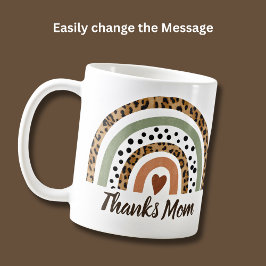 感謝していモマヒョウパットスポットプリントボホレインボー コーヒーマグカップ