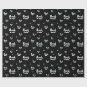 感謝していモー白黒ラッピング紙 ラッピングペーパー (フラット)