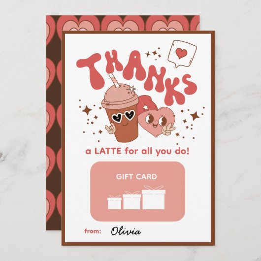 感謝していラテだ!ギフトカードホルダー サンキューカード (正面/裏面)