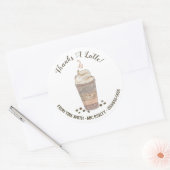 感謝していラテのコーヒポップ・アートのー ラウンドシール (封筒)