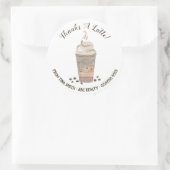 感謝していラテのコーヒポップ・アートのー ラウンドシール (バッグ)