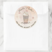 感謝していラテのコーヒポップ・アートのー ラウンドシール (バッグ)