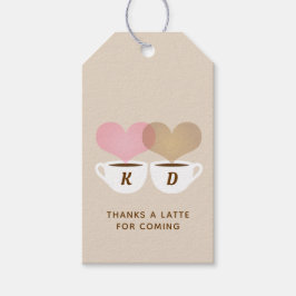 感謝していラテカスタムウェディングモノグラムイニシャル ギフトタグ