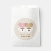 感謝していラテカスタムウェディングモノグラムイニシャル フェイバーバッグ (正面)