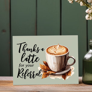 感謝していラテグリーンコーヒー紹介 サンキューカード