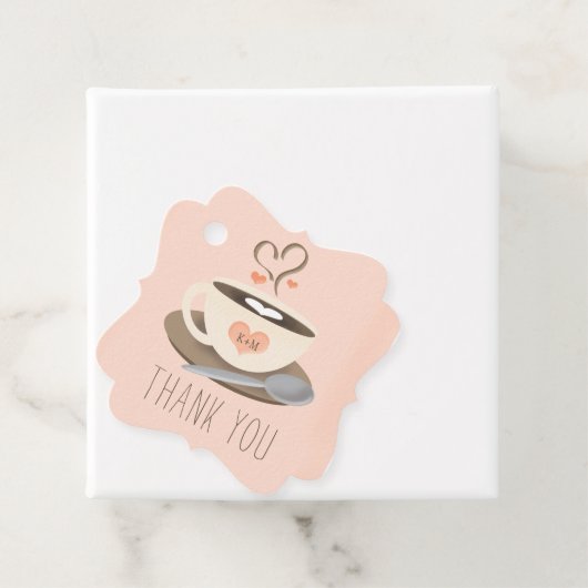 感謝していラテコーヒーウェディングシャワーありがとう フェイバータグ (インサイチュ)